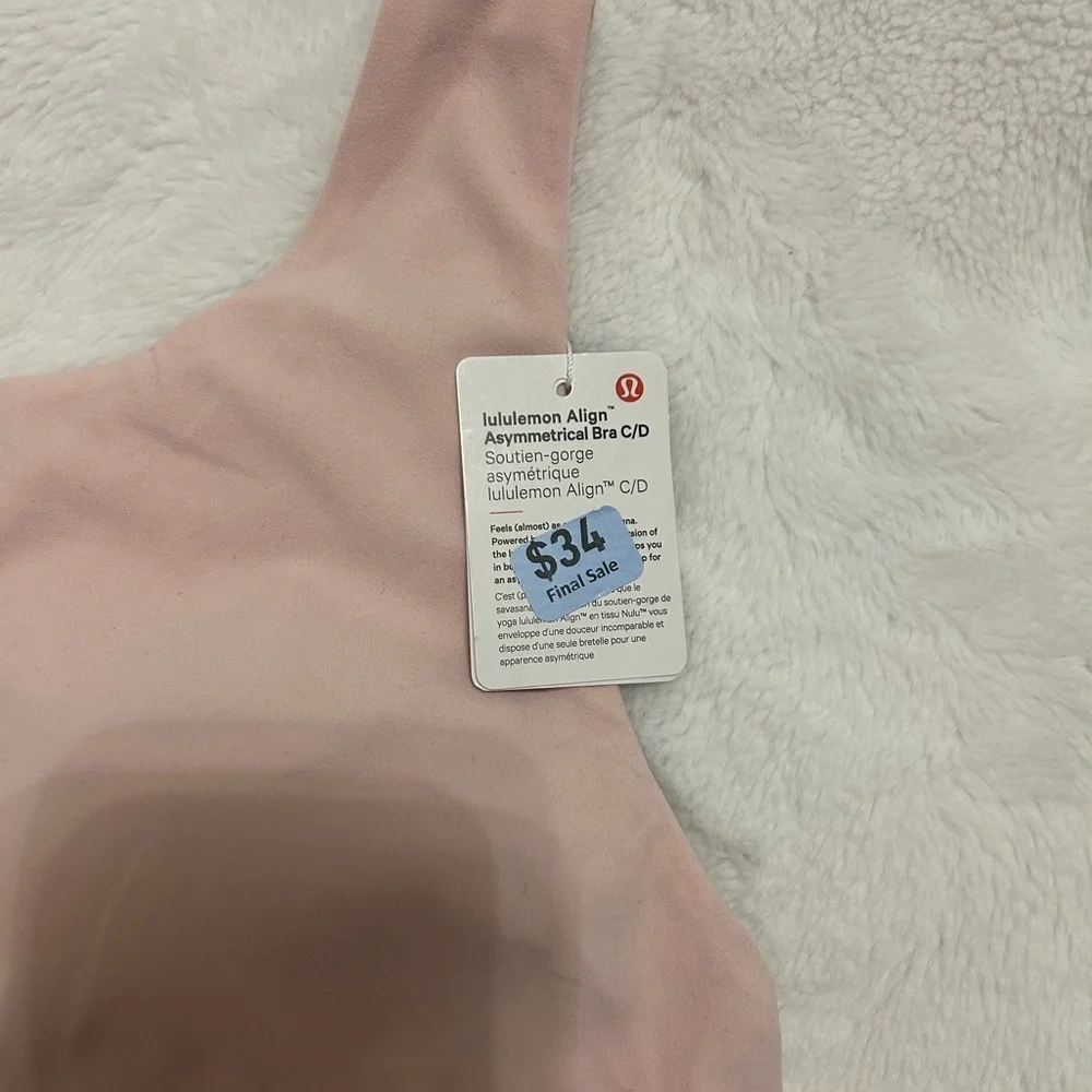 NWT Lululemon Athletica one shoulder sports bra. Size 12 C/D. Align asymmetrical - Picture 3 of 11